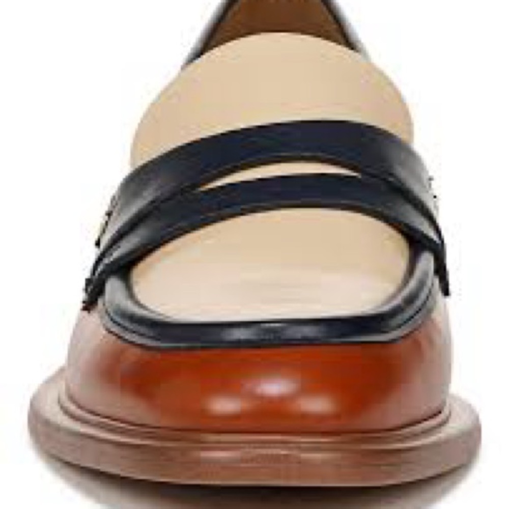 FRANCO SARTO EDITH 2 PENNY LOAFERS IN BISCUIT BROWN FAUX LEATHER 9.5 - Picture 6 of 12